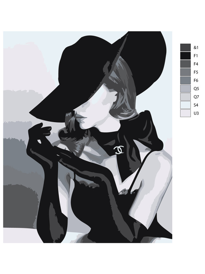 Raqamlar bo&amp;#039;yicha rasm &amp;quot;Elegant qiz&amp;quot;