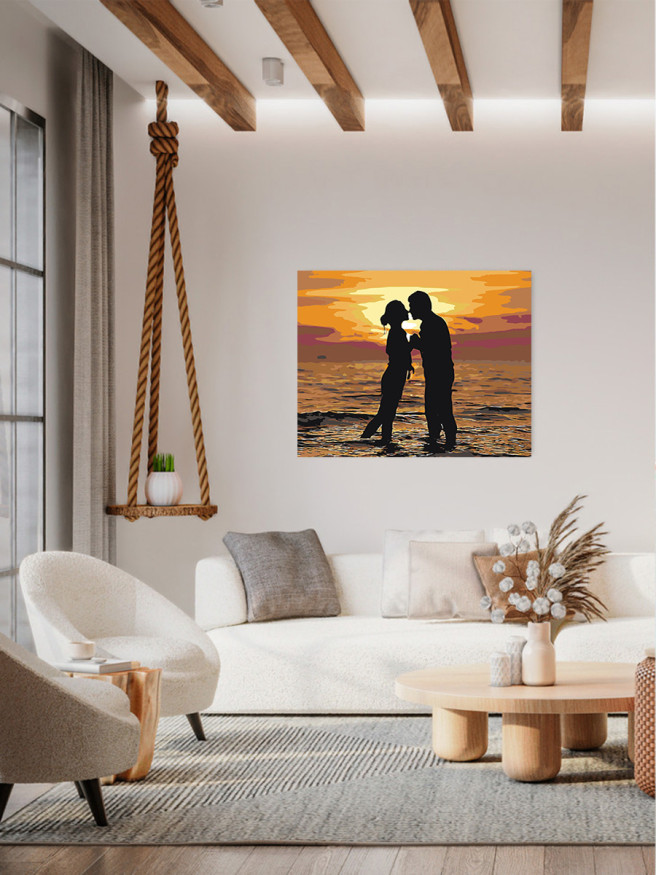 Raqamlar bo&amp;#039;yicha rasm &amp;quot;Quyosh botganda o&amp;#039;pish&amp;quot;