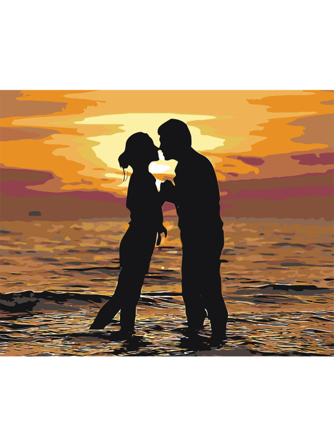 Raqamlar bo&amp;#039;yicha rasm &amp;quot;Quyosh botganda o&amp;#039;pish&amp;quot;