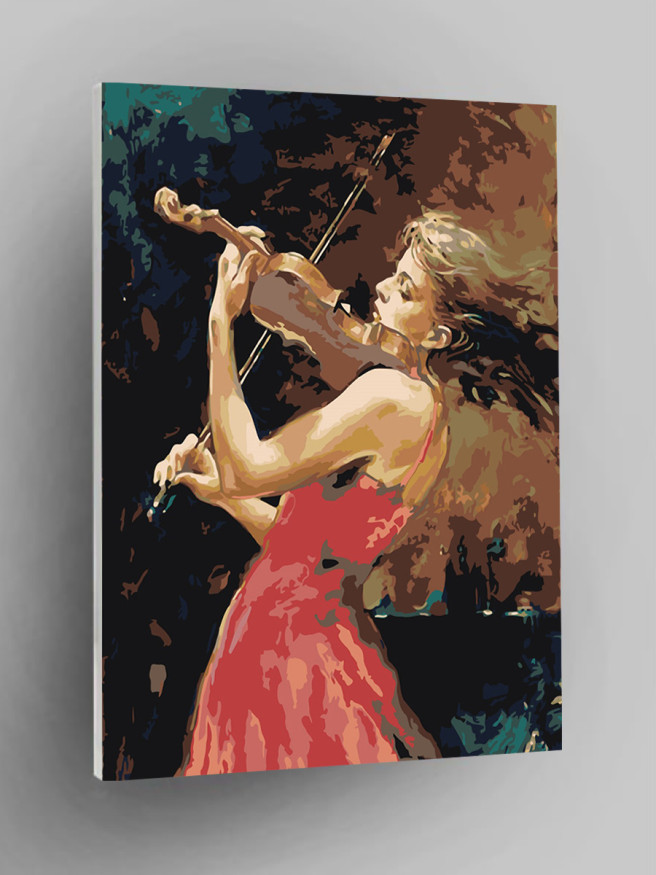 Raqamlar bo&amp;#039;yicha rasm &amp;quot;Skripka bilan qiz&amp;quot;