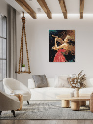 Raqamlar bo'yicha rasm "Skripka bilan qiz"