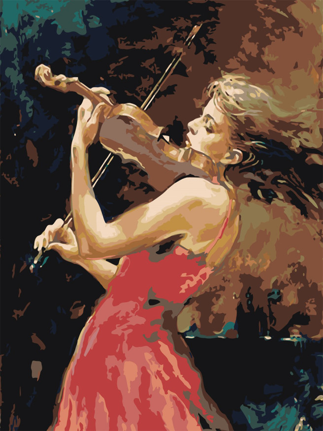 Raqamlar bo&amp;#039;yicha rasm &amp;quot;Skripka bilan qiz&amp;quot;