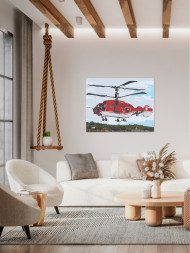 Raqamlar bo&#039;yicha rasm &quot;Tez yordam vertolyoti&quot;