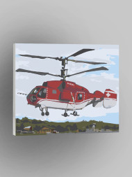 Raqamlar bo&#039;yicha rasm &quot;Tez yordam vertolyoti&quot;