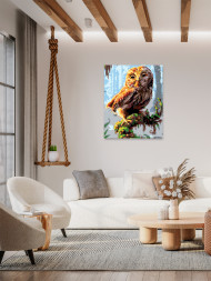 Raqamlar bo&#039;yicha rasm &quot;Daraxt shoxidagi ukki&quot;