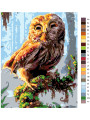 Картина по номерам &amp;quot;Сова на ветке дерева&amp;quot;