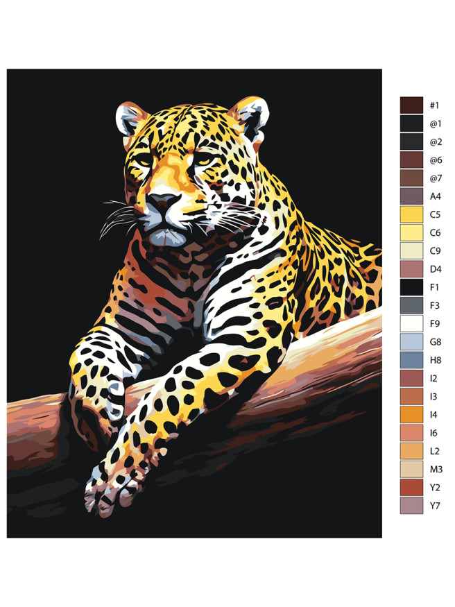 Raqamlar bo&amp;#039;yicha rasm &amp;quot;Leopard&amp;quot;