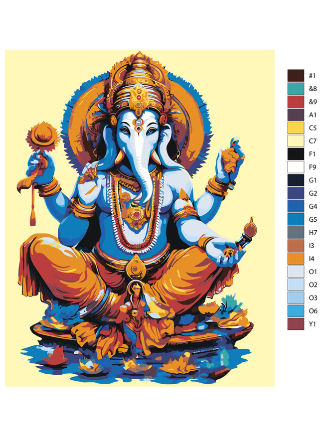 Картина по номерам &amp;quot;Индийское божество&amp;quot;