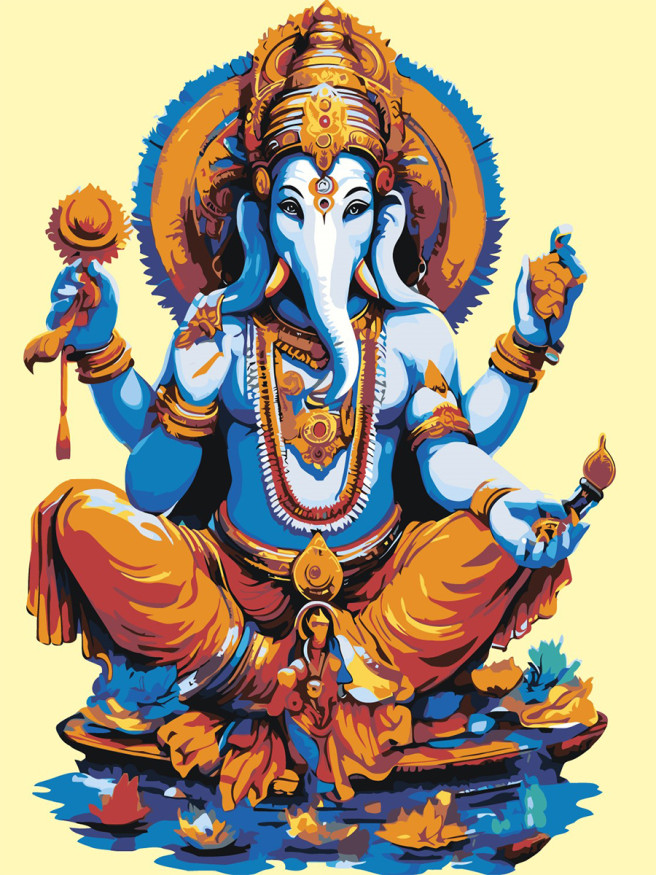 Картина по номерам &amp;quot;Индийское божество&amp;quot;