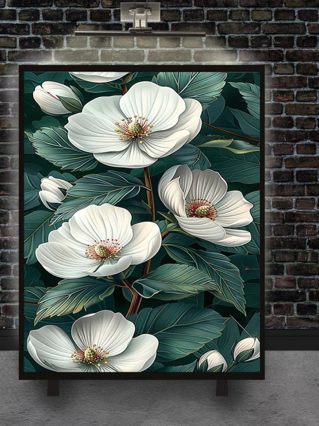 Постер на холсте &amp;quot;Белый магнолиевый вечер&amp;quot;