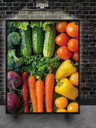 Постер на холсте &amp;quot;Свежие овощи с каплями воды&amp;quot;