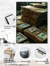 Holstga bosilgan poster "Dollar to‘plamlari"