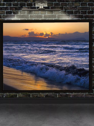 Постер на холсте &amp;quot;Закат над морской волной&amp;quot;