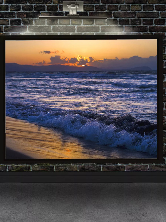 Постер на холсте &amp;quot;Закат над морской волной&amp;quot;