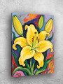 Постер на холсте &amp;quot;Жёлтая лилия в цветении&amp;quot;