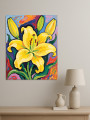 Постер на холсте &amp;quot;Жёлтая лилия в цветении&amp;quot;