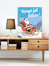 Raqamlar bo‘yicha rasm &quot;Qor bobo chana ichida&quot;