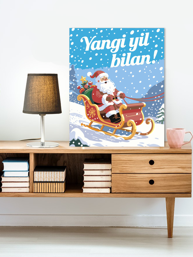 Raqamlar bo‘yicha rasm &amp;quot;Qor bobo chana ichida&amp;quot;