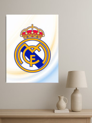 Holstga bosilgan poster "Real Madrid logotipi"