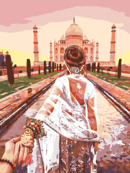 Картина по номерам &amp;quot;Прогулка по Тадж-Махал&amp;quot;