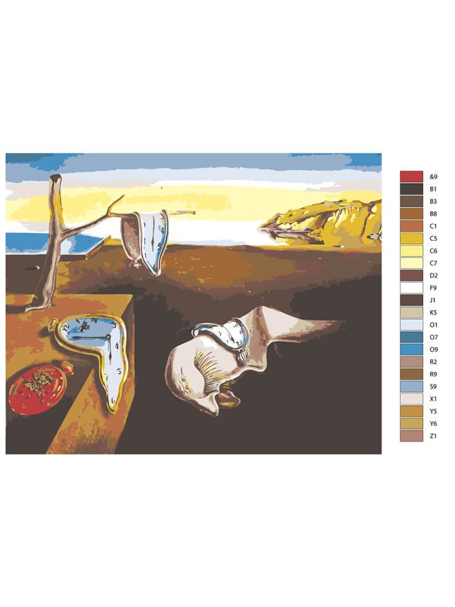 Raqamlar bo&amp;#039;yicha rasm &amp;quot;Salvador Dali - Xotiraning mustahkamligi&amp;quot;