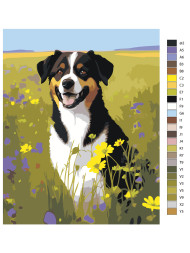 Raqamlar bo&#039;yicha rasm &quot;Daladagi it&quot;