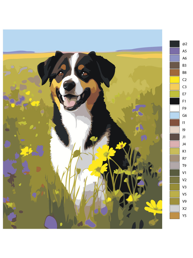 Raqamlar bo&amp;#039;yicha rasm &amp;quot;Daladagi it&amp;quot;