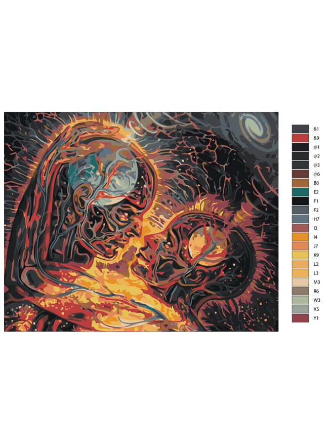 Raqamlar bo&amp;#039;yicha rasm &amp;quot;Ruhiy mehr&amp;quot;