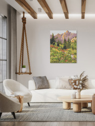 Raqamlar bo&#039;yicha rasm &quot;O&#039;rmon va tog&#039;lar&quot;