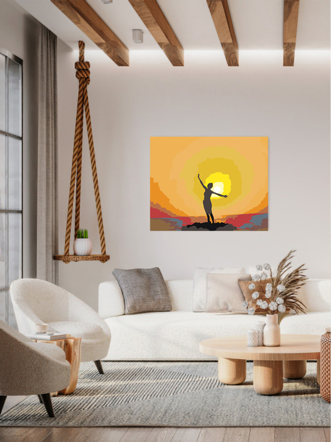 Raqamlar bo&amp;#039;yicha rasm &amp;quot;Quyosh ostidagi ayol&amp;quot;