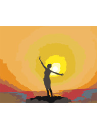 Картина по номерам &amp;quot;Женщина под солнцем&amp;quot;