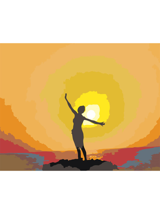 Raqamlar bo&amp;#039;yicha rasm &amp;quot;Quyosh ostidagi ayol&amp;quot;