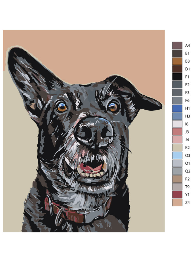 Картина по номерам &amp;quot;Домашний пёс&amp;quot;
