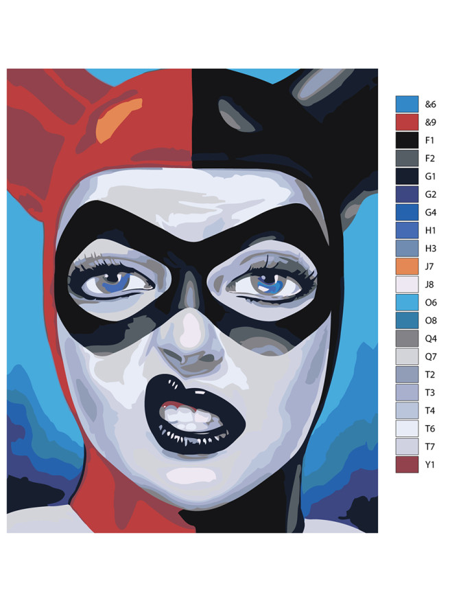 Картина по номерам &amp;quot;Девушка в маске&amp;quot;