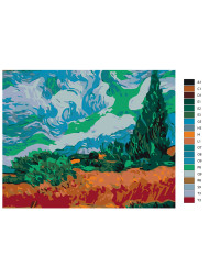 Raqamlar bo&#039;yicha rasm &quot;Tabiat&quot;