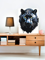 Картина по номерам &amp;quot;Чёрная пантера&amp;quot;