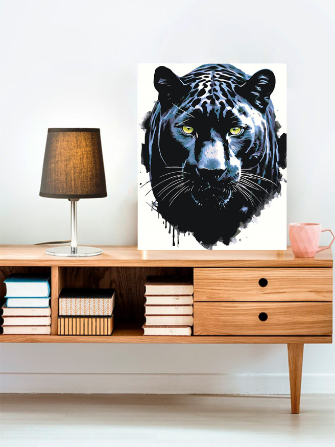 Картина по номерам &amp;quot;Чёрная пантера&amp;quot;