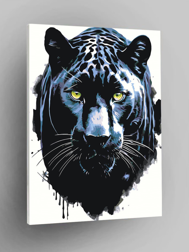 Картина по номерам &amp;quot;Чёрная пантера&amp;quot;