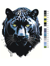 Картина по номерам &amp;quot;Чёрная пантера&amp;quot;