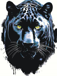 Картина по номерам &amp;quot;Чёрная пантера&amp;quot;