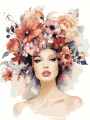 Картина по номерам &amp;quot;Девушка с цветами&amp;quot;