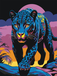 Raqamlar bo&#039;yicha rasm &quot;Ko&#039;p rangli leopard&quot;