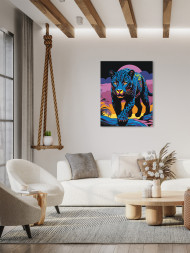 Raqamlar bo&#039;yicha rasm &quot;Ko&#039;p rangli leopard&quot;