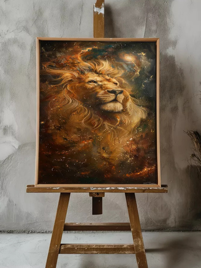 Постер на холсте &amp;quot;Космический лев&amp;quot;