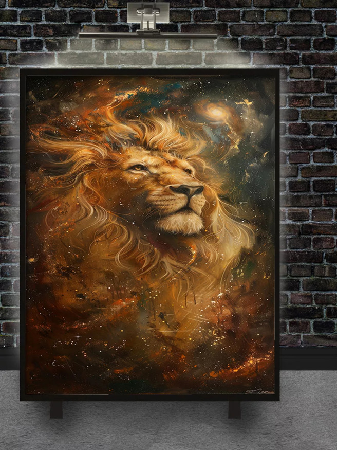 Постер на холсте &amp;quot;Космический лев&amp;quot;