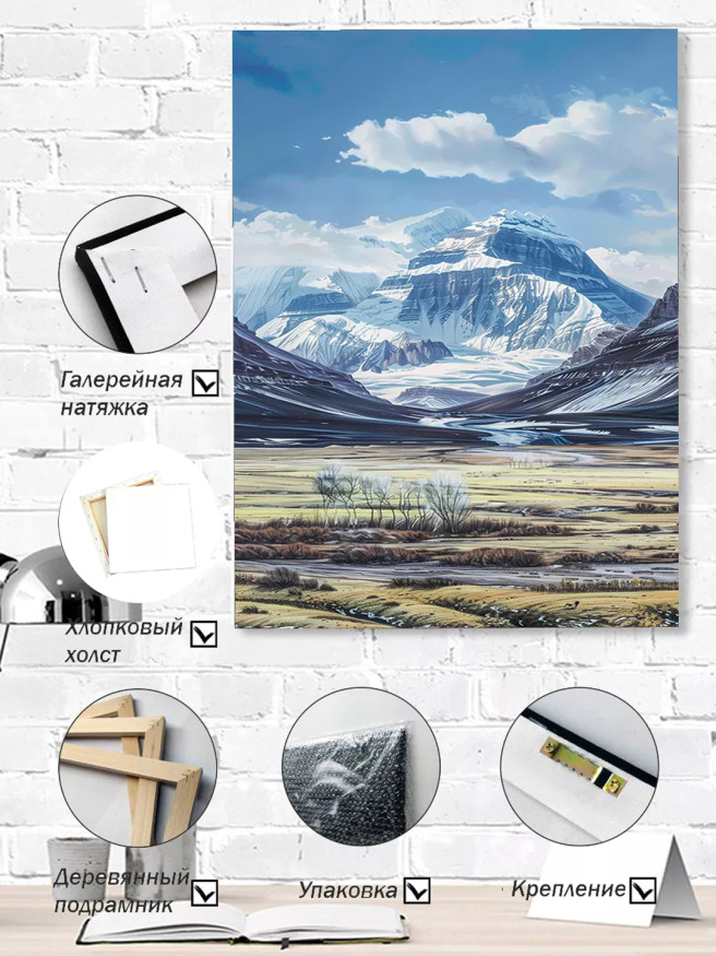 Постер на холсте &amp;quot;Заснеженные вершины гор&amp;quot;