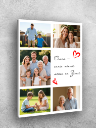 Постер-коллаж на холсте по ФОТО