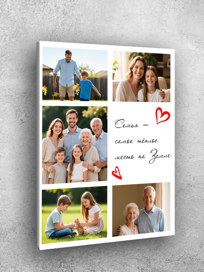 Постер-коллаж на холсте по ФОТО