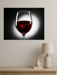 Постер на холсте &amp;quot;Бокал красного вина&amp;quot;