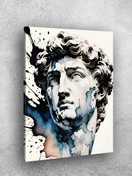 Holstga bosilgan poster "Akvarel uslubidagi antik Dovud"